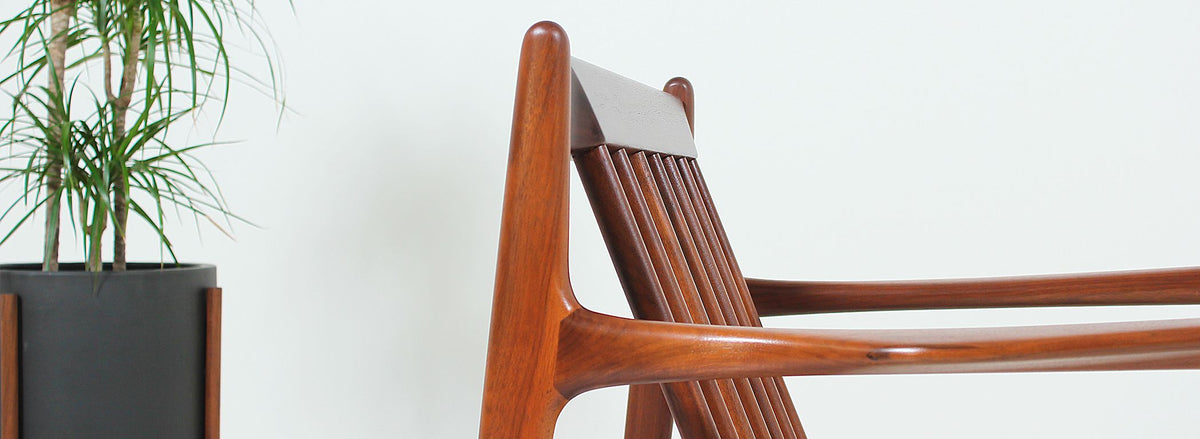 Folke Ohlsson Model 74-C Walnut Lounge Chair for Dux