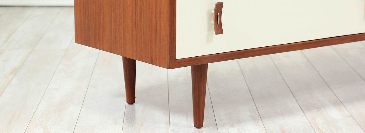 Stanley Young Two-Tone Lacquered & Walnut Dresser for Glenn of California 