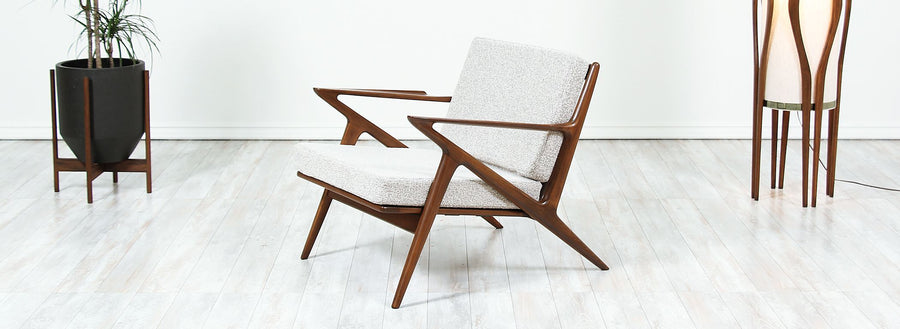 Danish Modern `Z` Lounge Chair by Poul Jensen for Selig