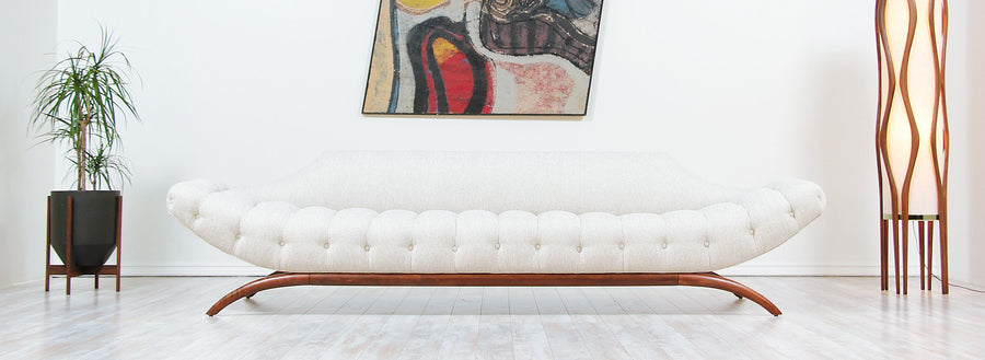 Adrian Pearsall `Gondola` Button-Tufted Sofa for Craft Associates
