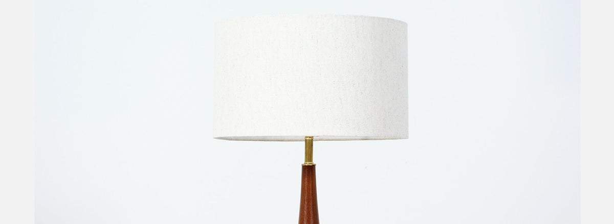 Danish Modern Teak Teardrop Table Lamp