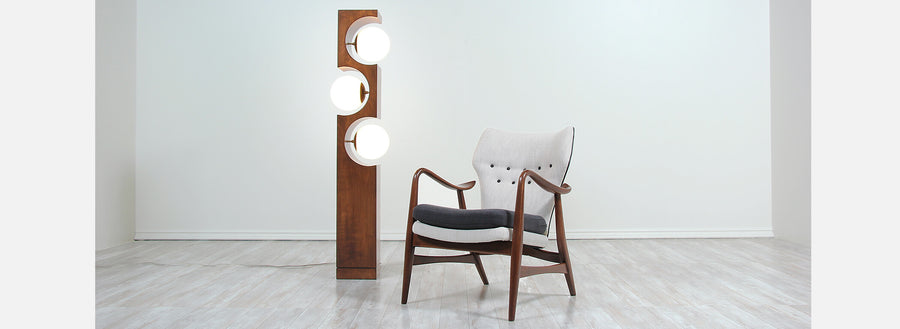 Mid-Century 3-Globe Geometric Floor Lamp by Modeline