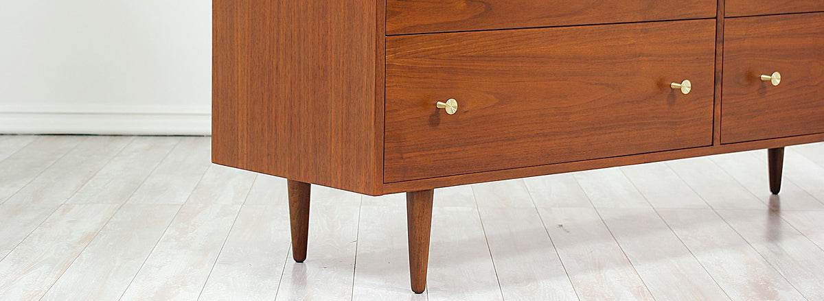 Milo Baughman 6-Drawer Walnut Dresser for Glenn of California