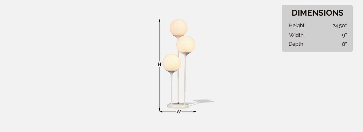 Mid-Century 3-Tier Orb Table Lamps by Lightolier