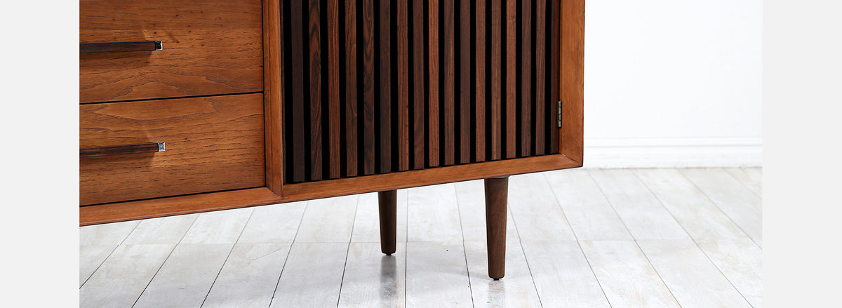 Mid-Century Modern Dresser with Chrome Pulls by Lane