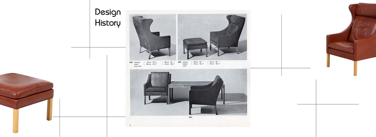 Børge Mogensen Model-2204 Cognac Leather Wing Chair for Fredericia Stolefabrik