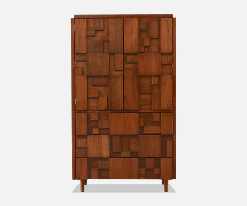 Mid-Century Brutalist "Staccato" Highboy Dresser by Lane