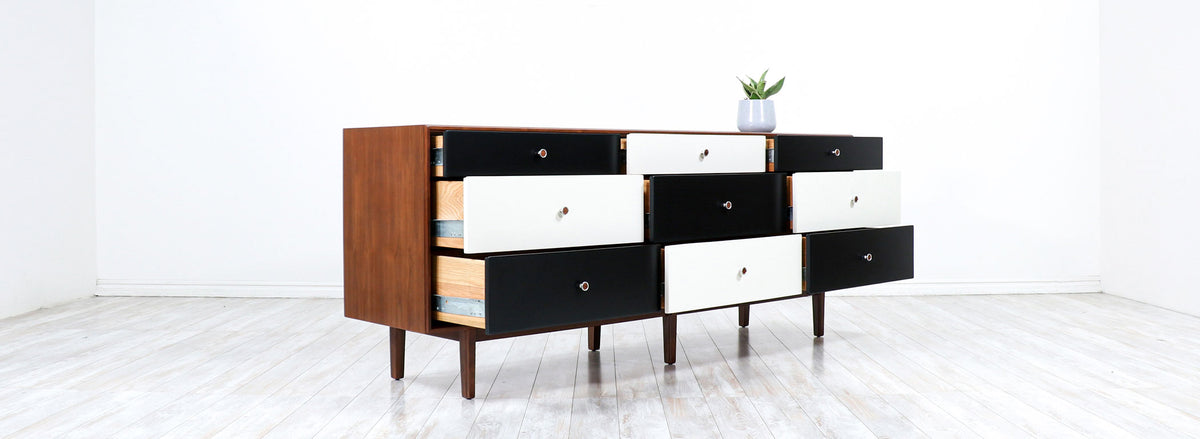 Milo Baughman Two-Tone Lacquered Dresser for Glenn of California