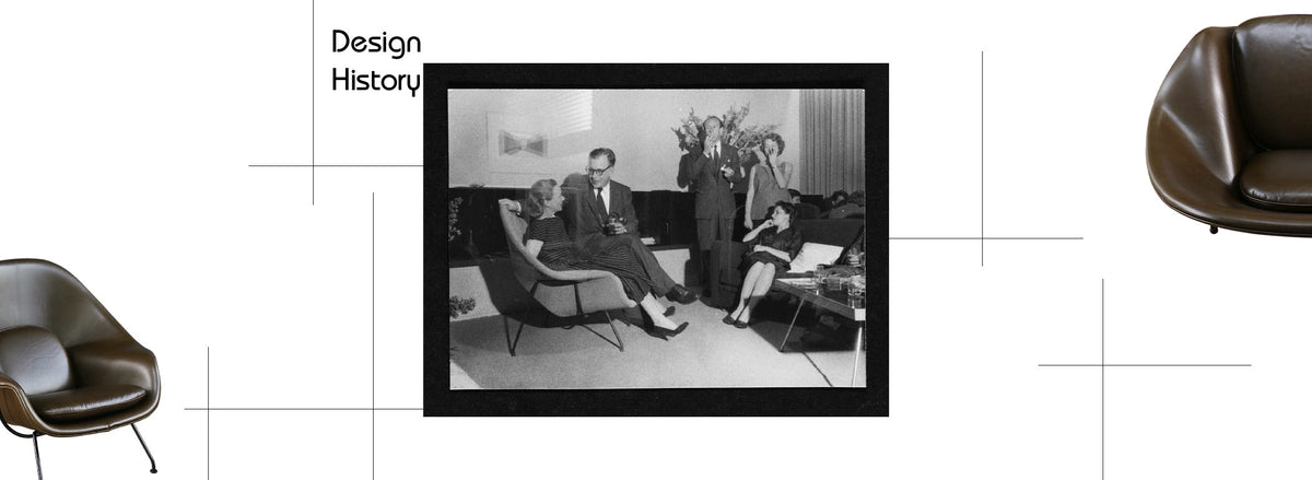 Early Eero Saarinen "Womb" Forest Green Leather Chair for Knoll