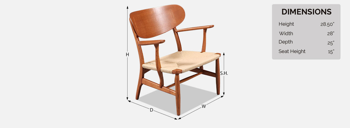 Hans J. Wegner CH-22 Lounge Chair for Carl Hansen & Søn