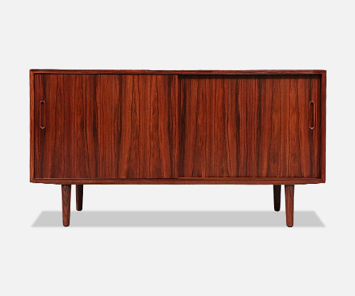 Carlo Jensen Rosewood Credenza w/ Sliding Doors for Hundevad & Co.
