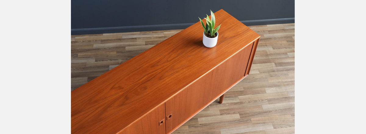Axel Christiansen Teak Tambour-Door Credenza for Aco Mobler