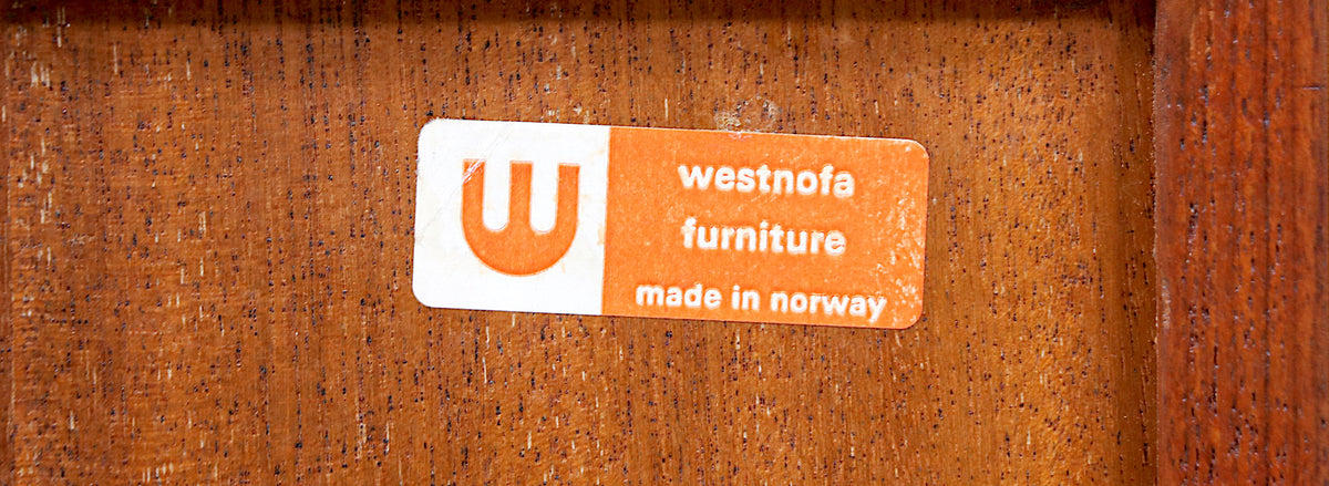 Mid-Century Modern Teak Night Stands with Bookcase by Westnofa