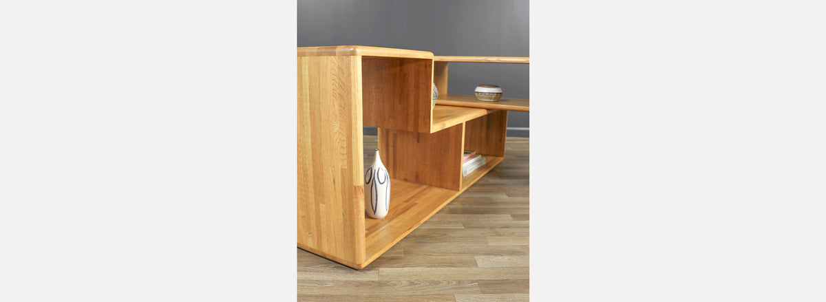 Mid-Century Modern Modular Oak Bookshelves System