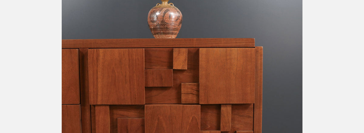 Mid-Century Modern "Staccato" Brutalist Dresser by Lane 