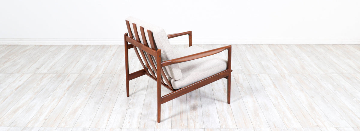 Ib Kofod-Larsen Walnut Lounge Chair for Selig
