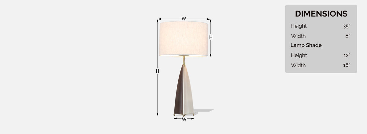 Gerald Thurston "Fin" Porcelain Table Lamp by Lightolier 