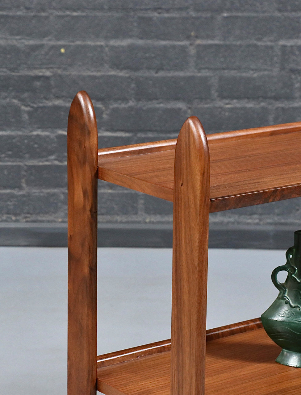 Custom Made Floating Walnut Bookshelf by Danish Modern LA