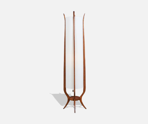Mid-Century Modern Sculpted Floor Lamp by Roller Lamp Co.