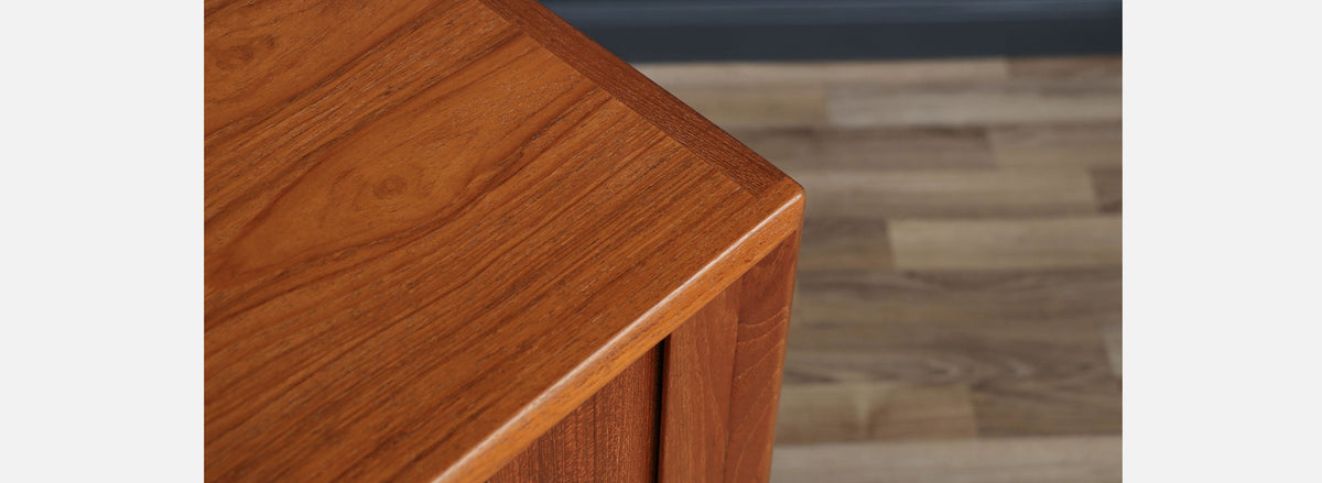 Danish Modern Tambour-Door Teak Credenza by Svend A. Larsen