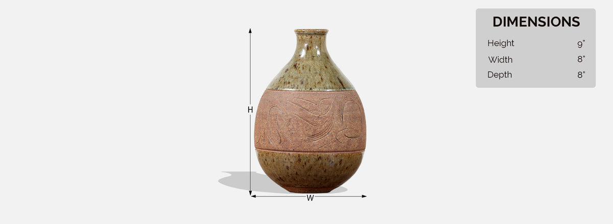 California Modern Studio Pottery Ceramic Vase by Mark Blumenfeld