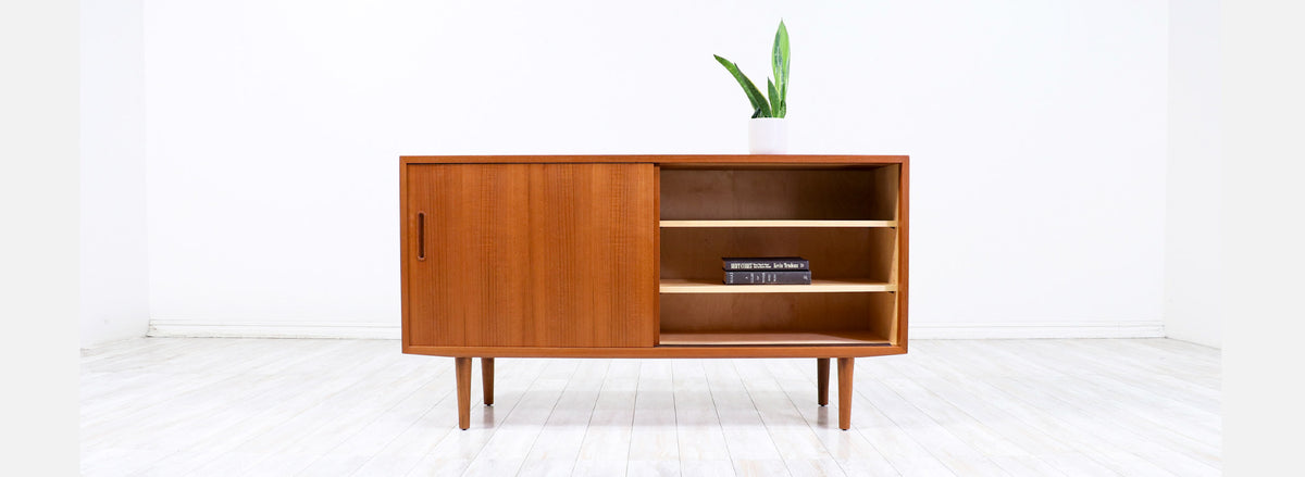 Danish Modern Teak Credenza by Carlo Jensen for Hundevad