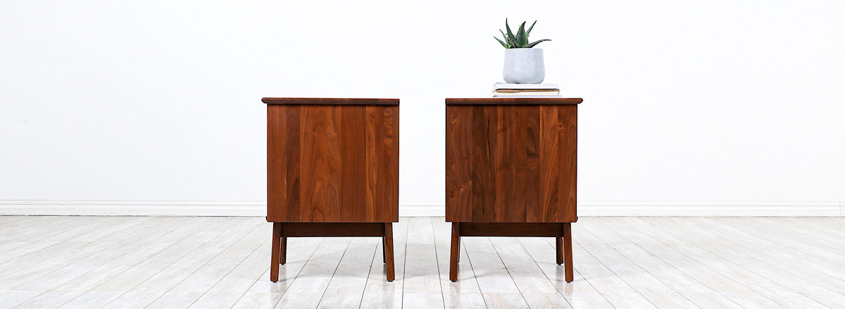 Mid-Century Modern Walnut Night Stands by Ace-Hi