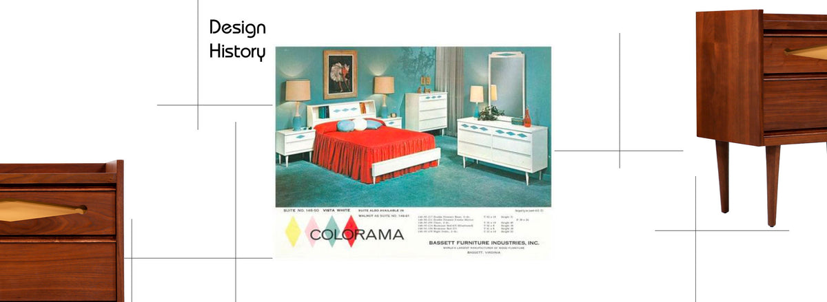 Mid-Century Modern Walnut Night Stands with Lacquered Accent Drawers