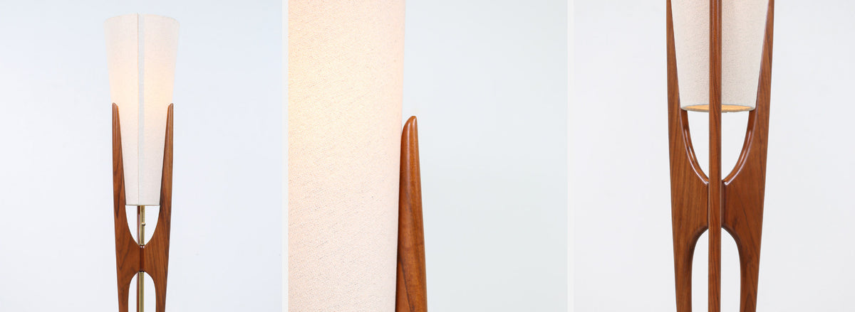 Modeline of California Sculpted Walnut Floor Lamp