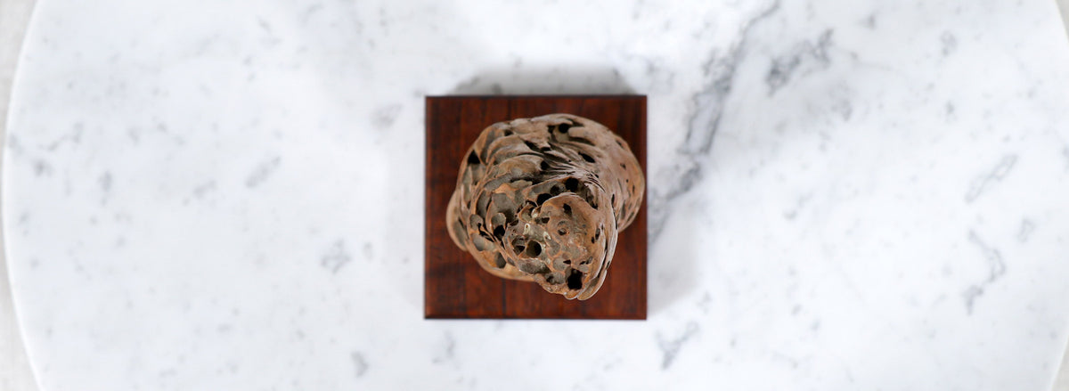 California Modern Burlwood Sculpture by Lebar