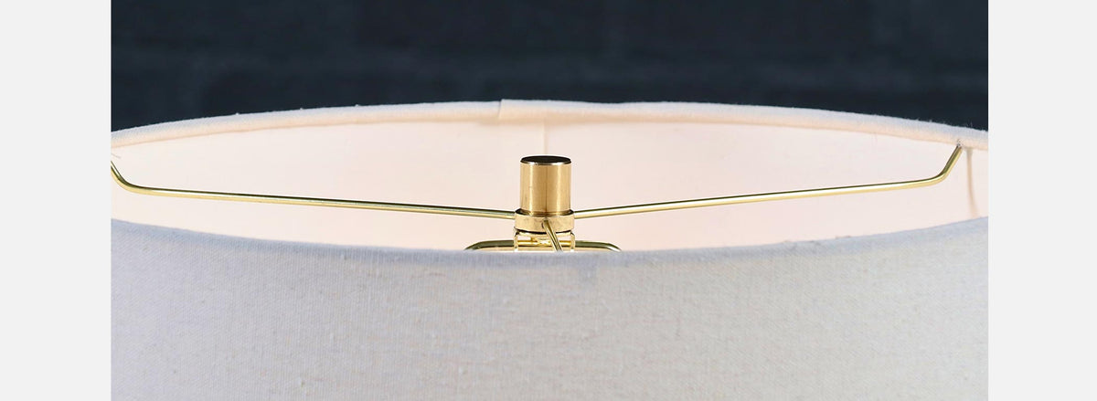 David Shreve Sculpted Walnut & Brass Table Lamp for V.H. Woolums