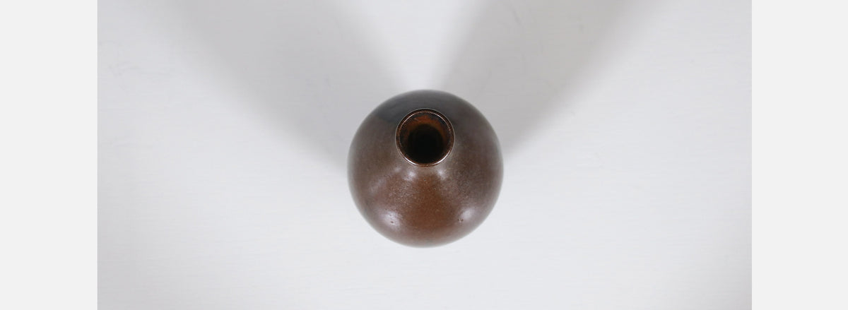 Robert Maxwell Studio Ceramic Vase w/ Brown Glaze