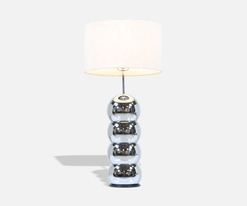 Mid-Century Modern Stacked-Ball Chrome Table Lamp by George Kovacs
