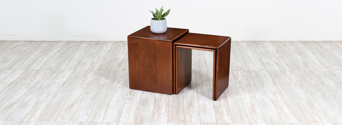 Gerald McCabe Nesting Cube Side Tables for Orange Crate Modern