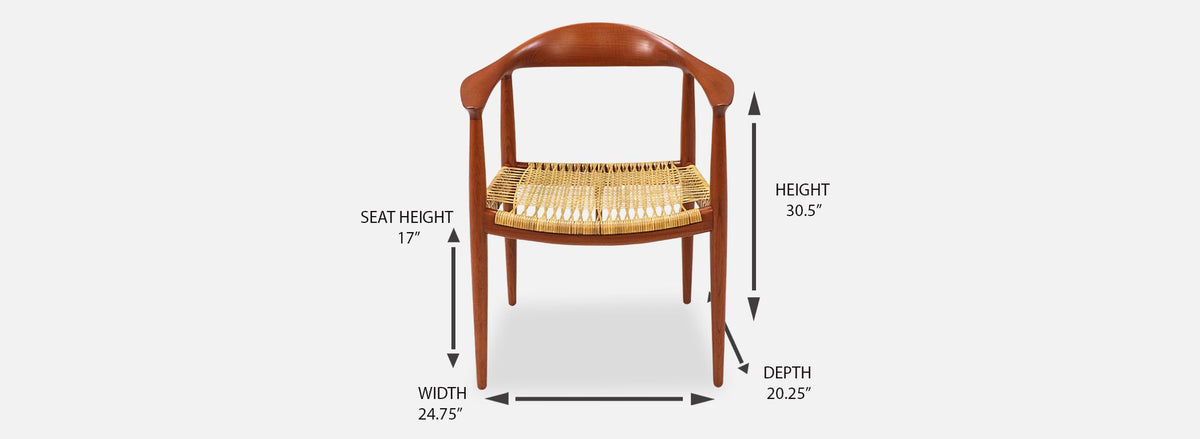 Hans J. Wegner “Round” Caned Arm Chair for Johannes Hansen