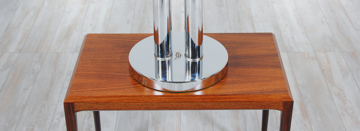 Italian Robot Sculpture Chrome Lamp by Torino
