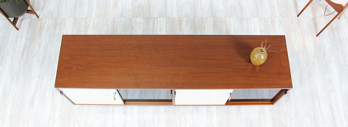 Mid-Century Modern Two-Tone Lacquer Credenza by Florence Knoll