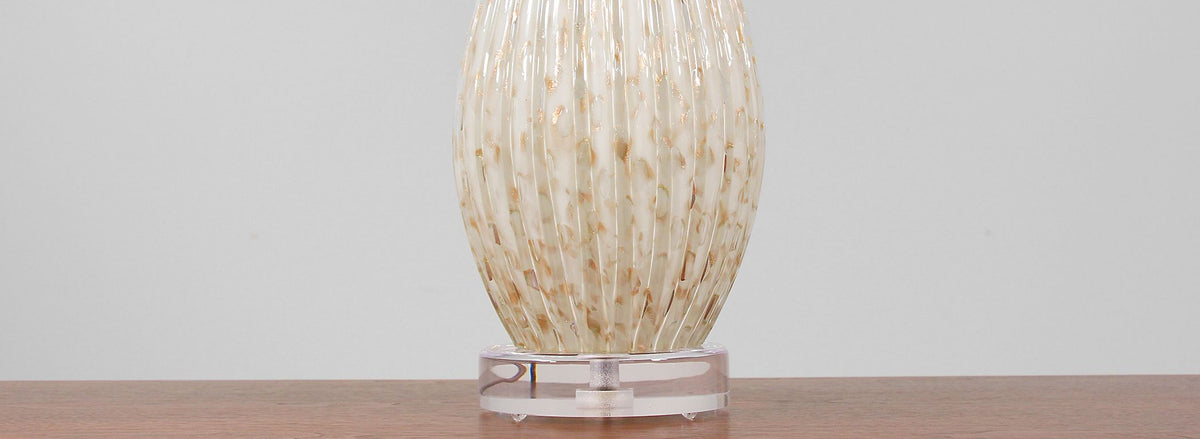 Mid-Century Murano Glass & Lucite Table Lamps by Seguso