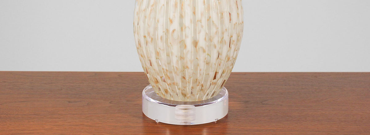Mid-Century Murano Glass & Lucite Table Lamps by Seguso