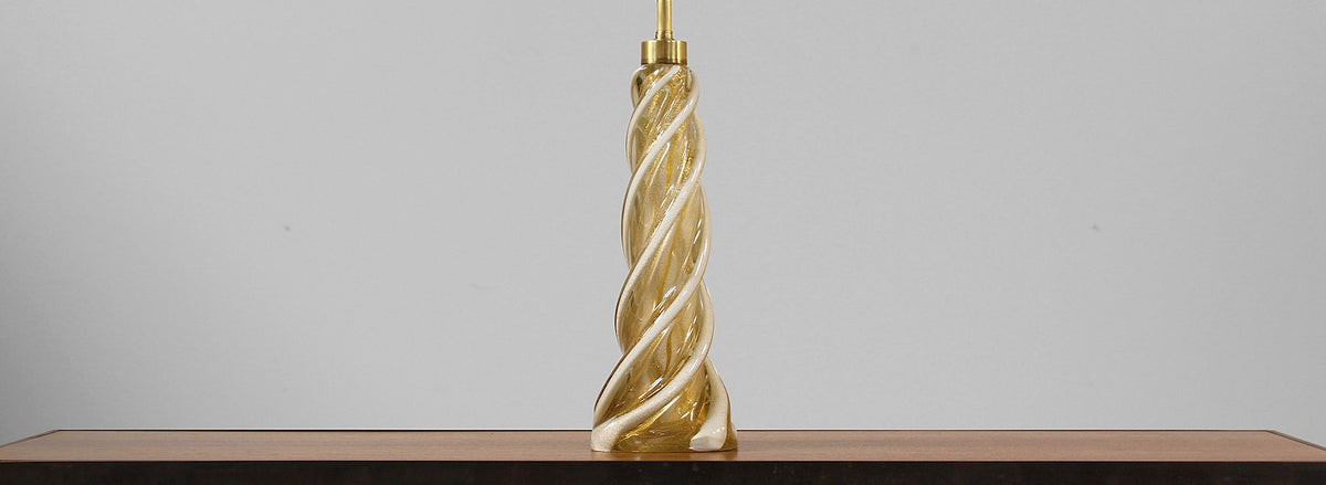 Italian Murano Glass Table Lamps by Seguso