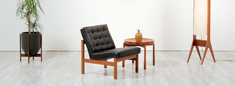 Ole Gjerløv-Knudsen and Torben Lind "Moduline" Leather Lounge Chair for France & Søn