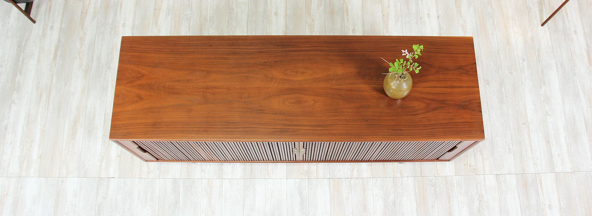 Kipp Stewart & Stewart McDougall `Declaration` Walnut Tambour-Door Credenza for Drexel 2