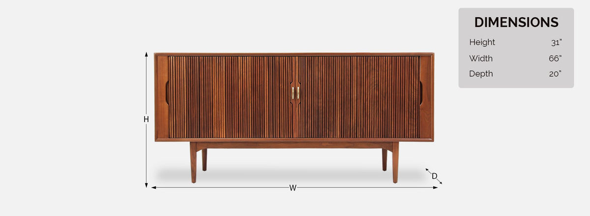 Kipp Stewart & Stewart McDougall `Declaration` Walnut Tambour-Door Credenza for Drexel 2