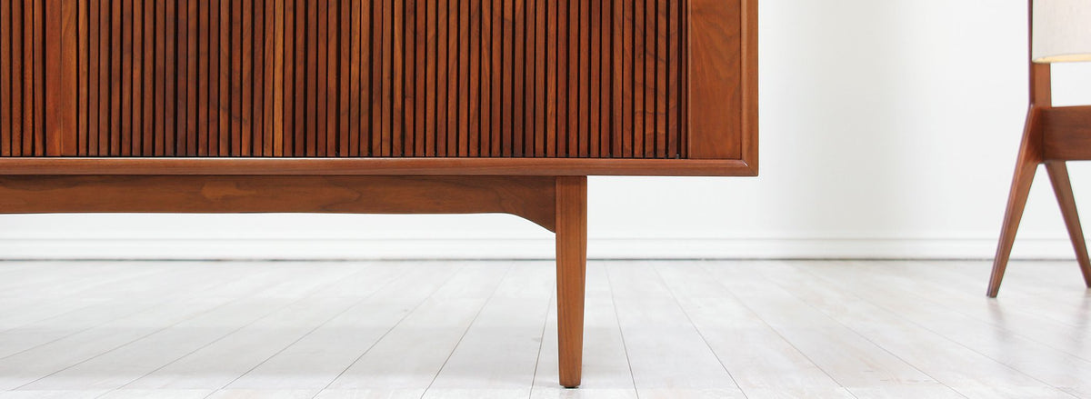 Kipp Stewart & Stewart McDougall `Declaration` Walnut Tambour-Door Credenza for Drexel 2