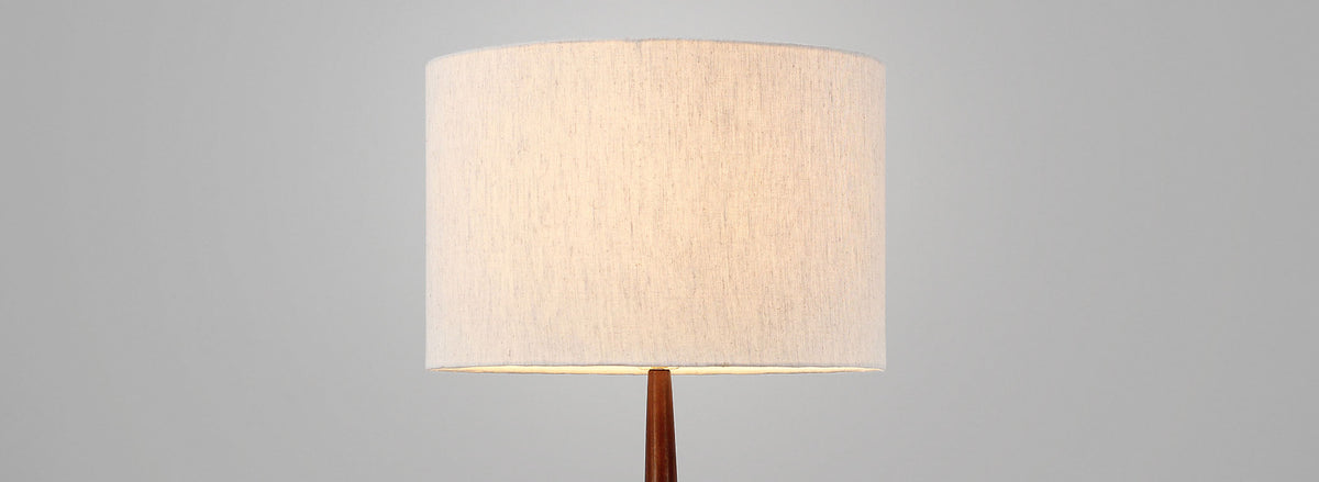 Mid-Century Modern Floor Lamp with Side Table by Laurel