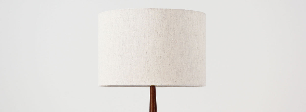 Mid-Century Modern Floor Lamp with Side Table by Laurel