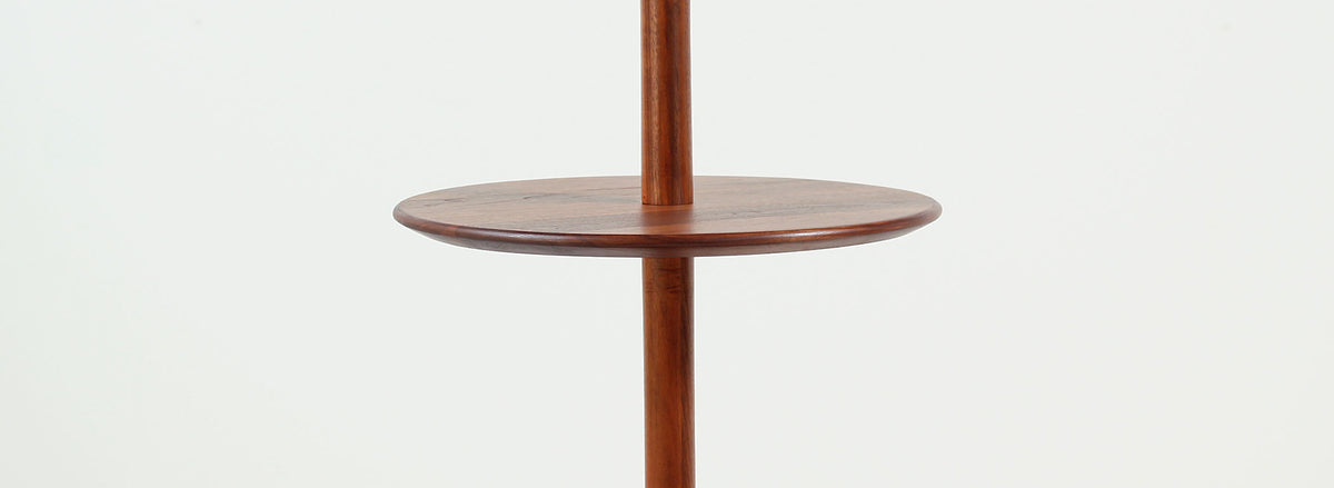 Mid-Century Modern Floor Lamp with Side Table by Laurel