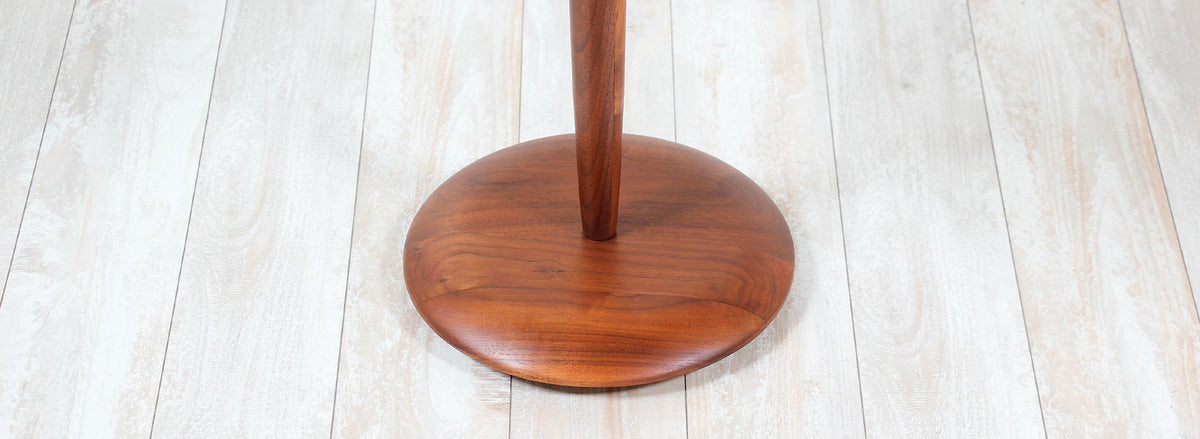 Mid-Century Modern Floor Lamp with Side Table by Laurel