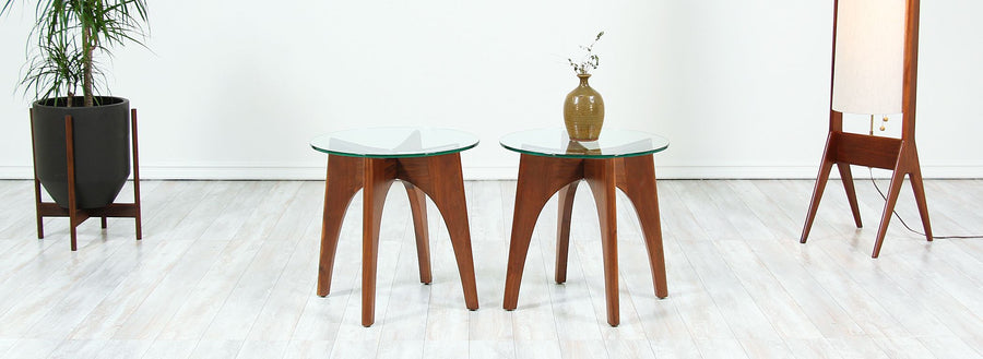 Adrian Pearsall Sculpted Walnut Side Tables for Craft Associates