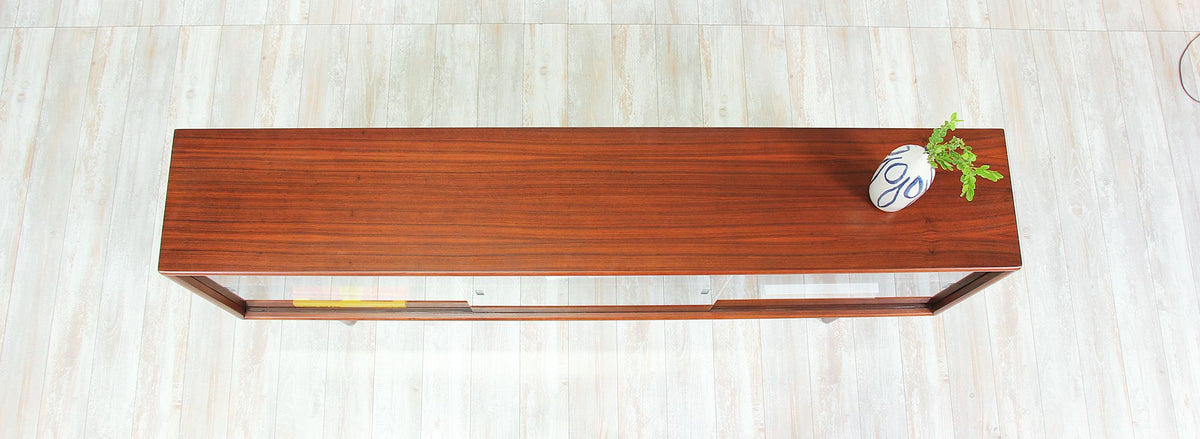Danish Modern Rosewood & Glass Bookcase by H.P. Hansen 2